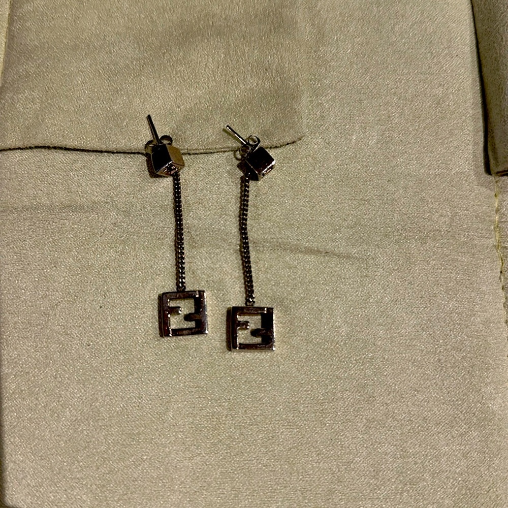 Fendi silver earrings